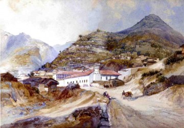 Angangueo Mexico Rocky Mountains School Thomas Moran Oil Paintings